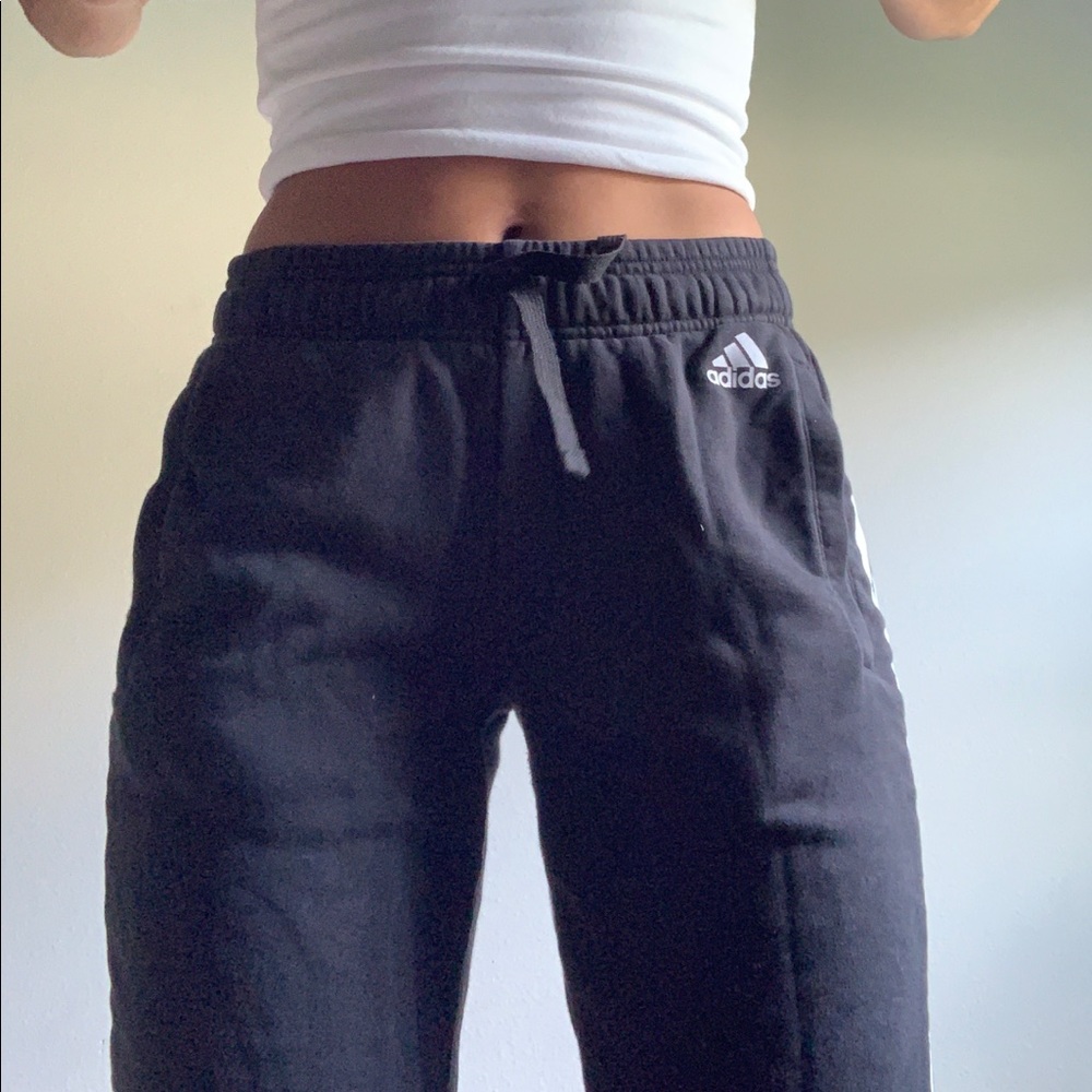 Adidas black joggers!